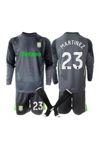 Aston Villa Emiliano Martinez #23 Keeper Babyklær Hjemme Fotballdrakt til barn 2025-26 Lange ermer (+ Korte bukser)